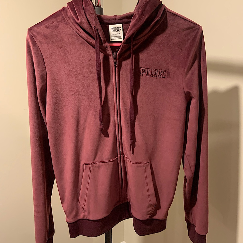 Pink velour sweatshirt